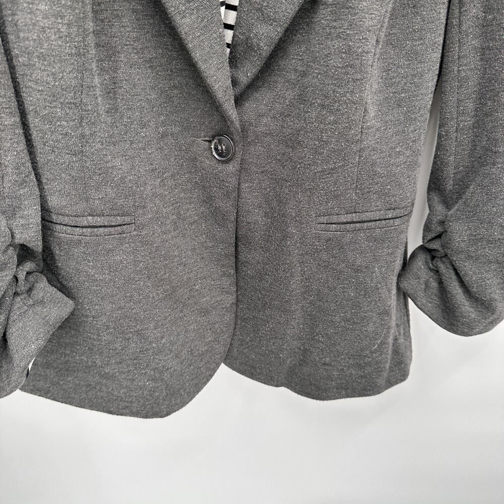 41HAWTHORN Stitch Fix Charcoal Gray Stretch Collared Blazer // XS - Picture 6 of 9